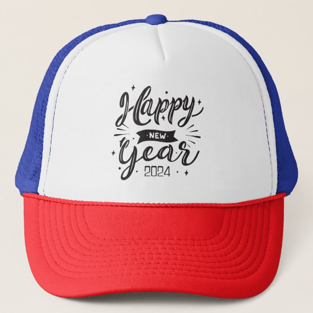 Gorra De Camionero Feliz año nuevo 2024 (Anverso)