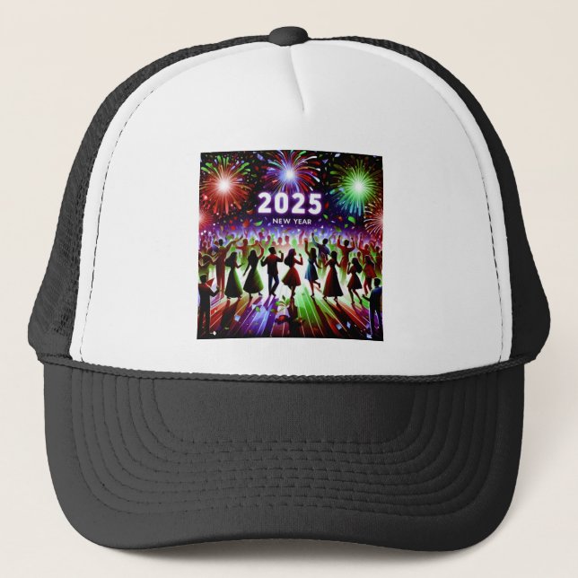 Gorra De Camionero Feliz Año Nuevo 2025 (Anverso)