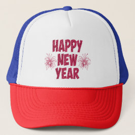 Gorra De Camionero Feliz Año Nuevo Purpurina