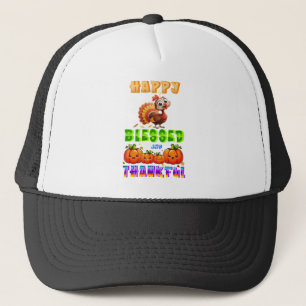Gorra De Camionero Feliz Bendito Y Agradecido