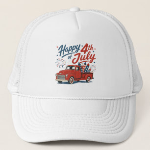 Gorra De Camionero Feliz camión patriótico cuatro de julio 
