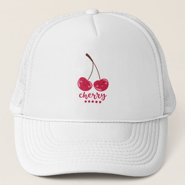 Gorra De Camionero Feliz Cherry (Anverso)