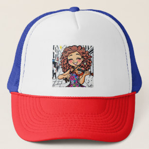 Gorra De Camionero Feliz Chica de violín Personalizado para amantes d