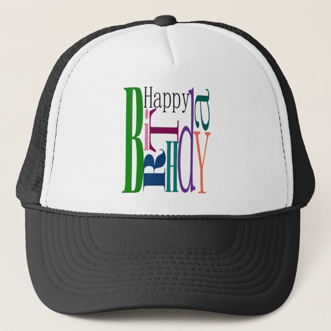 Gorra De Camionero feliz cumpleaños (Anverso)