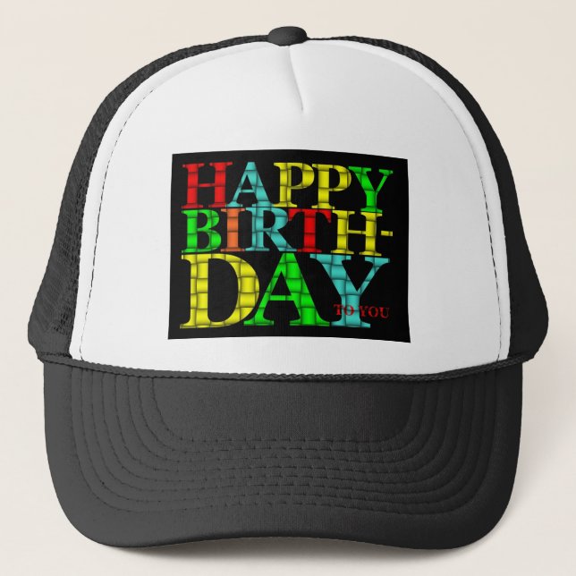 Gorra De Camionero Feliz cumpleaños (Anverso)