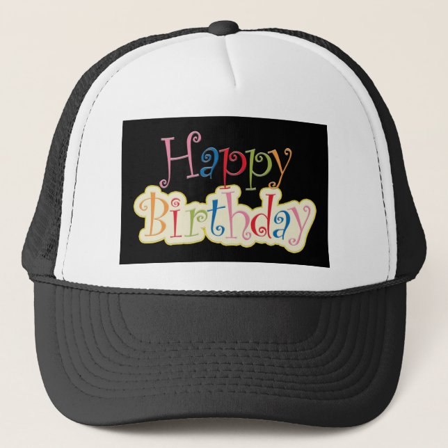 Gorra De Camionero Feliz cumpleaños (Anverso)