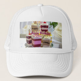 Gorra De Camionero Feliz cumpleaños Deseos de rebanar pasteles con ti