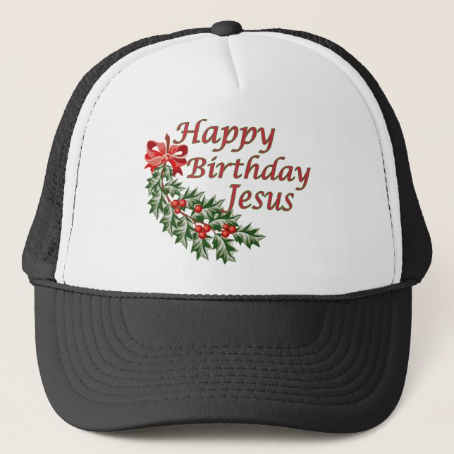 Gorra De Camionero Feliz cumpleaños Jesús (Anverso)