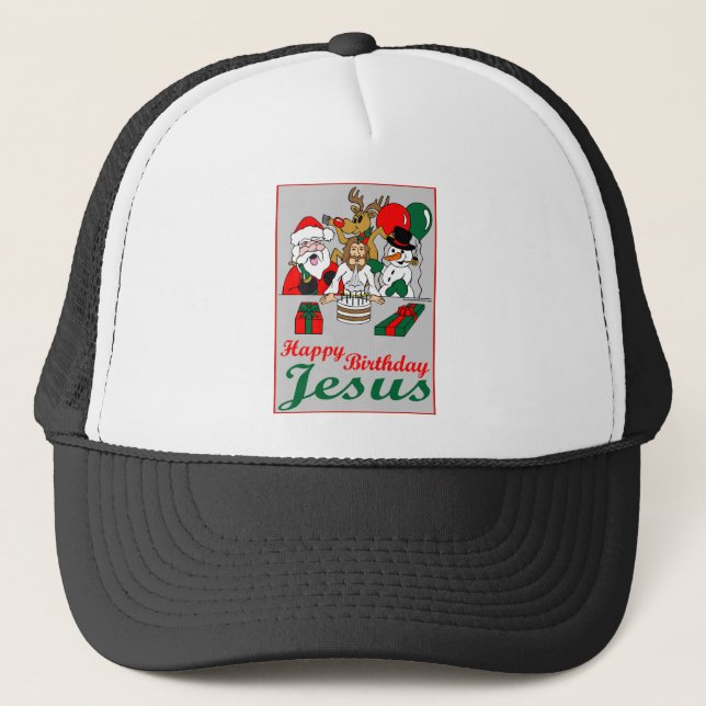 Gorra De Camionero Feliz cumpleaños Jesús (Anverso)
