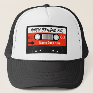 Gorra De Camionero Feliz cumpleaños mixtape Cassette rojo personaliza