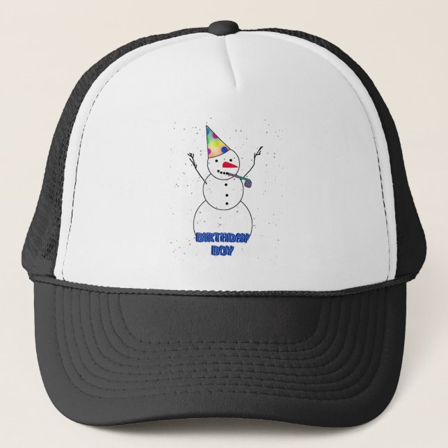 Gorra De Camionero ¡Feliz Cumpleaños Para Él! (Anverso)