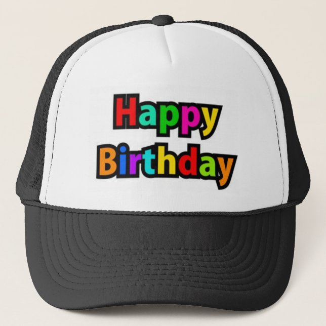 Gorra De Camionero Feliz Cumpleaños Textos (Anverso)