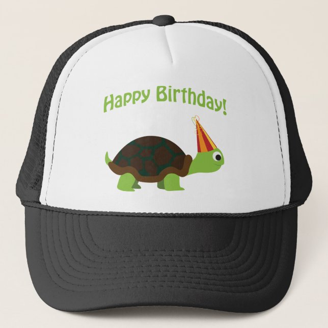 Gorra De Camionero ¡Feliz cumpleaños! Tortuga (Anverso)