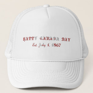 Gorra De Camionero Feliz Día de Canadá Este. 1 de julio de 1867 Tipog