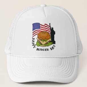 Gorra De Camionero Feliz día de la hamburguesa