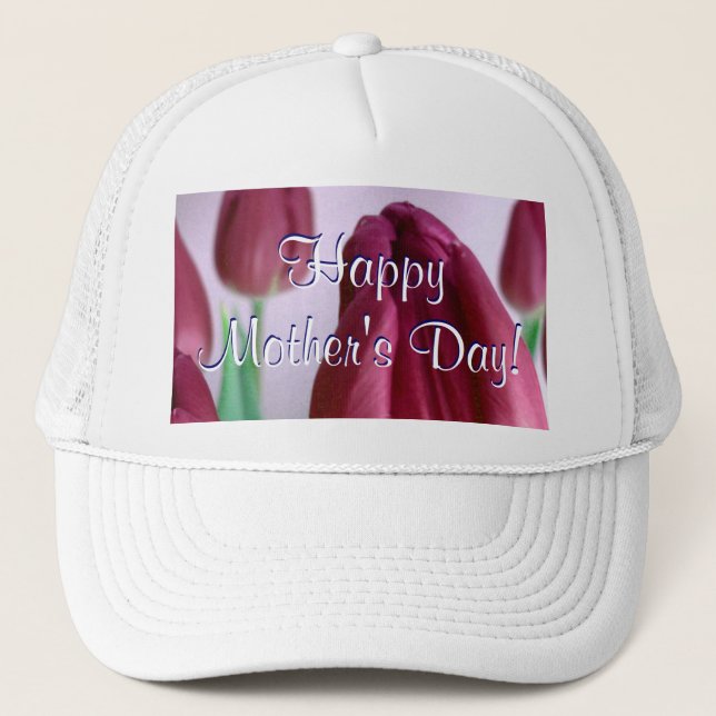 Gorra De Camionero Feliz Día de la Madre Rosey Tulips (Anverso)