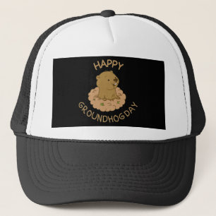 Gorra De Camionero Feliz Día de la Marmota