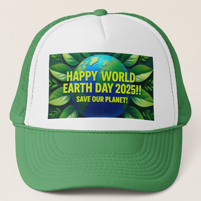 Gorra De Camionero feliz Día de la Tierra 2025 (Anverso)
