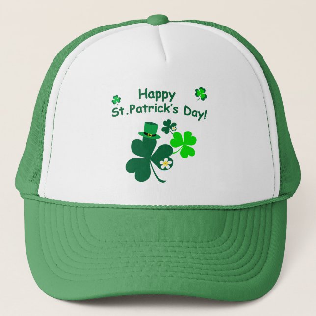 Gorra De Camionero Feliz Día de San Patricio (Anverso)