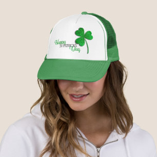 Gorra De Camionero Feliz día de San Patricio Trebol Brillante Verde