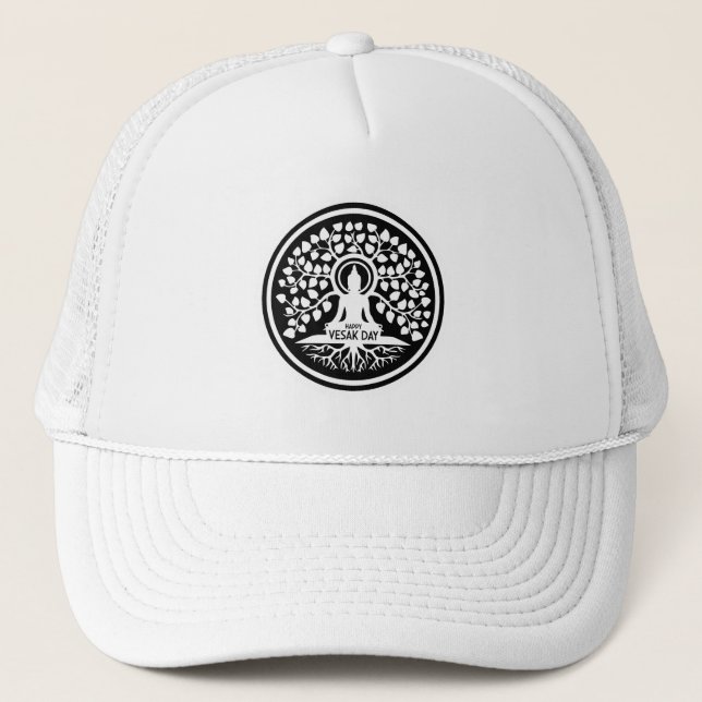 Gorra De Camionero Feliz Día de Vesak (Anverso)