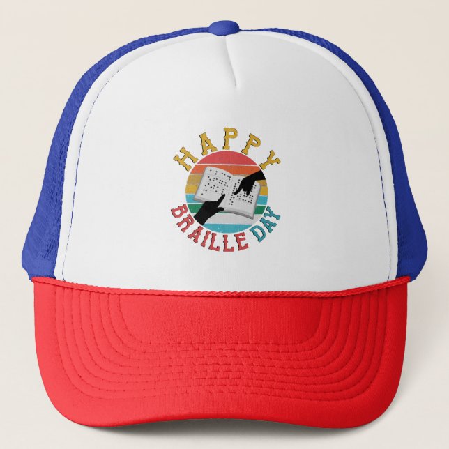 Gorra De Camionero Feliz Día del Braille (Anverso)