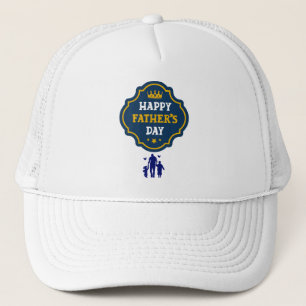 Gorra De Camionero Feliz Día del Padre, corona y niños - Un tributo r