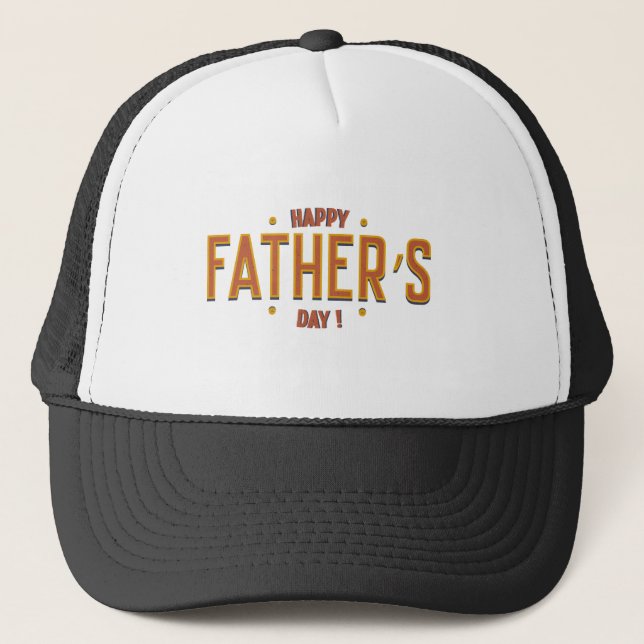 Gorra De Camionero Feliz Día del Padre - Famoso regalo para el mundo (Anverso)