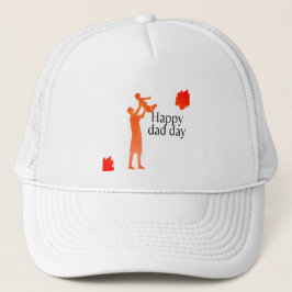 Gorra De Camionero Feliz Día del Padre Mug - Regalo de silueta para p