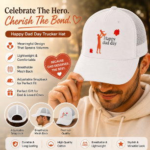 Gorra De Camionero Feliz Día del Padre Mug - Regalo de silueta para p