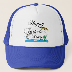Gorra De Camionero Feliz Día del Padre Pesca Anual personalizada