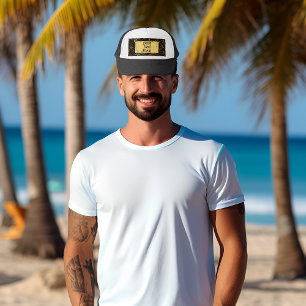 Gorra De Camionero Feliz Día del Padres Moderna Caligrafía Leafy Swir