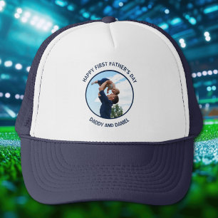 Gorra De Camionero Feliz Día del Primer Padre foto y texto Personaliz