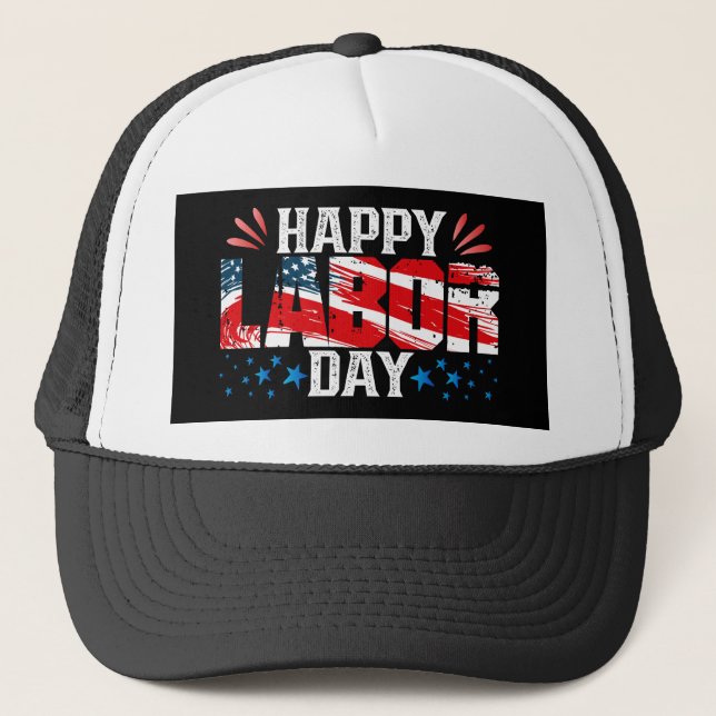 Gorra De Camionero Feliz Día del Trabajo (Anverso)