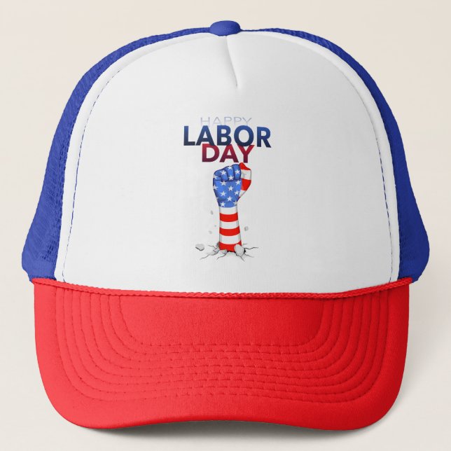 Gorra De Camionero Feliz día del trabajo  (Anverso)