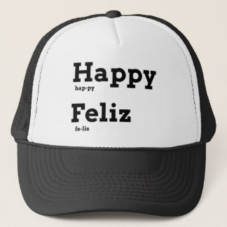 Gorra De Camionero Feliz Feliz Feliz Feliz Feliz Fashion Language Fla