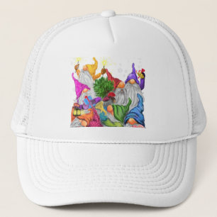 Gorra De Camionero Feliz Fiesta navideño Personalizado dibujando dive