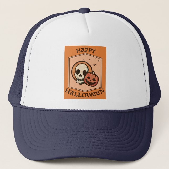 Gorra de camionero Feliz Halloween (Anverso)