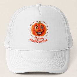 Gorra De Camionero 🎃 Feliz Halloween - Calabaza divertida, asustada 