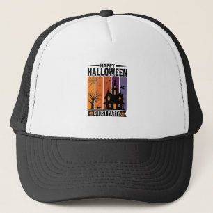 Gorra De Camionero Feliz Halloween Fantasma Fiesta Casa Embrujada Cam