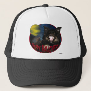 Gorra De Camionero Feliz Halloween Lobo Espantoso