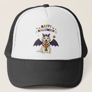 Gorra De Camionero Feliz Halloween Trick-or-Treth Bat de perro lindo
