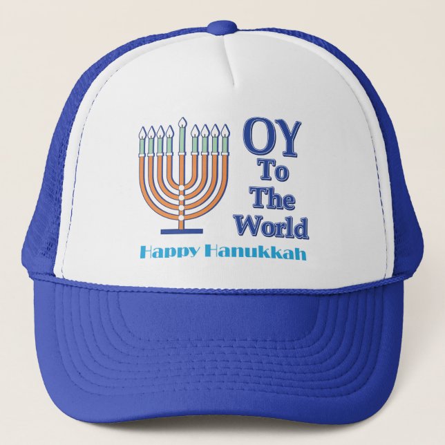 Gorra De Camionero Feliz-Hanukkah (Anverso)