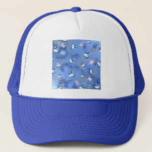 Gorra De Camionero Feliz Hanukkah cayendo estrellas y sueños
