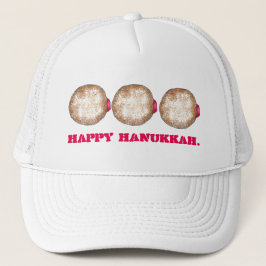 Gorra De Camionero Feliz Hanukkah Chanukah Jelly Donut Doughnut