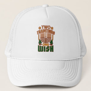 Gorra De Camionero Feliz Hanukkah Dos tradiciones que uno quiere a lo
