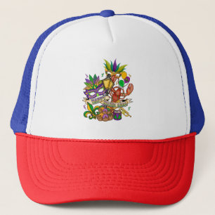 Gorra de camionero Feliz Mardi Gras