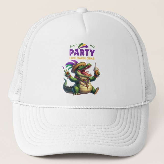 Gorra De Camionero Feliz Mardi Gras (Anverso)