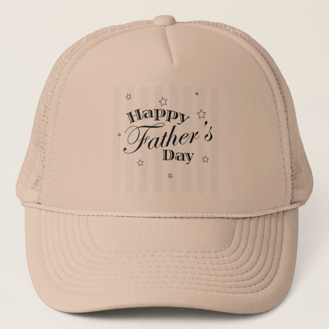 Gorra De Camionero Feliz mensaje del día del padre (Anverso)