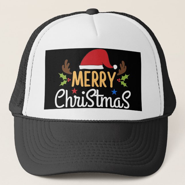 Gorra De Camionero Feliz Navidad (Anverso)